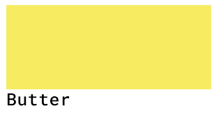 Before that, from its formulation in 1972 to 1990, it had been incorrectly been named chartreuse.in actuality, a chartreuse color is one in which the green hex code has a slightly higher value than the red hex code in the rgb values of the color. Butter Color Codes The Hex Rgb And Cmyk Values That You Need