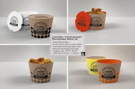 Paper Food Bucket Packaging Mockup Food Box Packaging Food Packaging Free Packaging Mockup