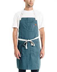 Caldo Cotton Kitchen Apron Mens And Womens Professional Chef Bib Apron Adjustable Straps With Pockets And Towel L Kitchen Aprons Apron Mens Kitchen Aprons