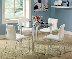 Kona I White 5 Pc Round Dining Table