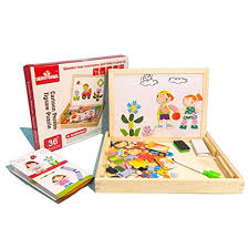 Brain teasers for kids feel more like play than work, so they tend to spend more time with these. Oddoddy Educational Wooden Toys For Girls Boys Kids Children Toddlers Magnetic Drawing Board Puzzles Games Learning For Age 3 4 5 6 7 8 9 Year Old Gift Idea Birthday Halloween Christmas Kids2 Pricepulse