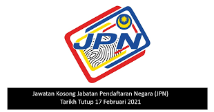 Get their location and phone number here. Jawatan Kosong Jabatan Pendaftaran Negara Jpn Tarikh Tutup 17 Februari 2021