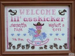 The walking dead (rick grimes, carl grimes, glenn rhee, maggie greene, beth greene, baby judith, daryl, carol peletier, hershel green, michonne) inspired cross stitch pattern pdf instant download includes: Things We Saw Today A New Baby Cross Stitch Sampler Fit For A The Walking Dead Fan The Mary Sue