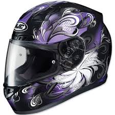 Black And Purple Motorcycle Helmet Hjc Cl 17 Cosmos Black Purple Full Face Helmet Purple Motorcycle Helmet Motorcycle Helmets Womens Motorcycle Helmets