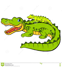 Cartoon Animals For Kids Mother Alligator Stock Vector Illustration Of Clipart Happy 72191079