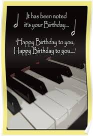 Happy Birthday Piano Card Poster By Sarnia2 In 2021 Happy Birthday Piano Happy Birthday Notes Happy Birthday Man