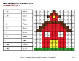 Back To School Order Of Operations Color By Number Math Mystery Pictures Mystery Pictures Math Mystery Picture Math