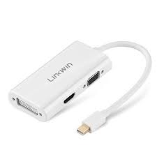 Mini Displayport To Hdmi Thunderbolt To Hdmi Cable Adaptermini Displayport To Hdmi Dvi Vga Cable Adapter 3 In 1 For Mac 2015 Macbook P Macbook Dvi Chromebook