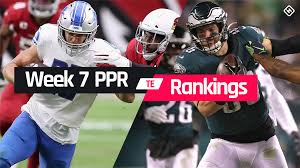 The weekly and rest of season. Week 7 Fantasy Football Tight End Ppr Rankings Report Door