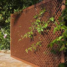 panneau treillis composite ajoure lop l 90 x h 120 cm marron panneau treillis plante treillis