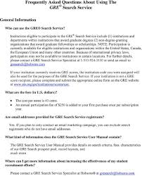 Frequently Asked Questions About Using The Gre Search