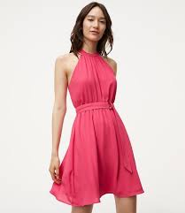 Image Of Petite Belted Halter Dress With Images Petite Cocktail Dresses Fuschia Dress Halter Cocktail Dress