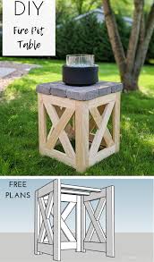This diy gas fire pit is created from a garden patio table so the fire pit is in the center and there is table space all around the perimeter. Gas Fire Pit Table