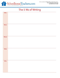 Free School Printable Worksheets 5 W S Of Creative Writing Homeschool Creative Writing Homeschool Deals