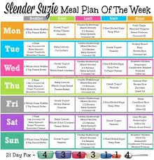 One Week 21 Day Fix Meal Plan 21 Day Fix Diet 21 Day Fix