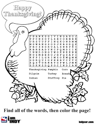 Thanksgiving Word Search Thanksgiving Coloring Book