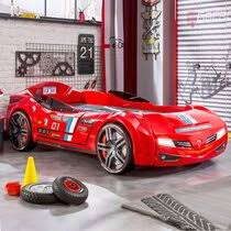 It also has racing decals, spoilers with a carbon fiber look, an upholstered sport seat headboard and railings that look like side windows. Ferrari Car Bed Wayfair