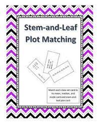 Stem And Leaf Plot Matching Plot Activities Math Examples Teaching Math