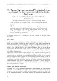 It sets the expanse, meaning, and importance of the investigation being accompanied by summarizing current understanding and background data about the. Pdf The Therapy Top Measurement And Visualization System An Example For The Advancements In Existing Sports Equipments
