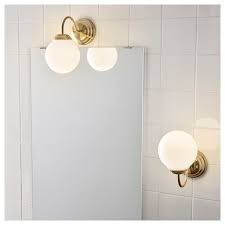 Lillholmen Wall Lamp Brass Color Ikea Vaeglampe Smukke Badevaerelser Badevaerelsesindretning
