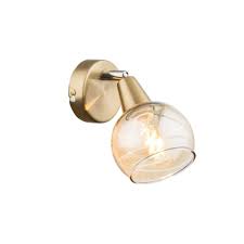 Globo Lara 54346 1 Aplice Perete Auriu Ambra 1 X E14 Max 4w 15 X 9 7 X 9 7 Cm Aplice Perete Navalla Lustre Becuri Lampadare Veio Wall Lights Wall Light