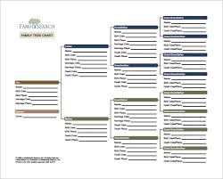 8 Family Tree Chart Template Free Word Excel Pdf Format