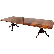 1 breakfront with interior glass shelves and interior lighting. Fine Georgian Two Pedestal Mahogany Dining Table By Henredon At 1stdibs