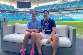 Alex eala, junto a rafa nadal. Alex Eala Relishes Time With Family In Miami Open Philstar Com