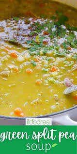This Green Split Pea Soup Recipes Makes An Easy Delicious And Hearty Bowl Of Soup That Can Be Vegetarian In 2020 Green Split Pea Soup Split Pea Soup Green Split Peas