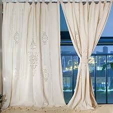 Ourwarm Blackout Cortinas Opacas Con Ojales Lino Visillos Para Ventanas Dormitorio Habitacion Salon Beig 260cm X 180cm