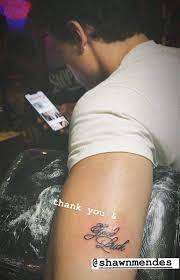 According to perez hilton, mendes headed to chronic ink in toronto. Shawn Mendes Updates On Twitter Shawn With His New Tattoo Good Luck In Singapore Today He Talked About Getting This One Before So That Everyone Walking Behind Him Would See It