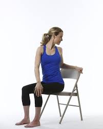 Perform Sun Salutations With Twists In A Chair Chair Pose Yoga Chair Yoga Yoga Poses