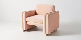 wren square pink velvet brass chair