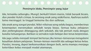 Meskipun bercerita tentang binatang, isi cerita fabel adalah mengandung banyak nilai moral fabel adalah termasuk jenis cerita fiksi namun mengandung pesan kehidupan yang mendalam dan pantas. Tuliskan Pendapatmu Tentang Pesan Moral Terdapat Dalam Cerita Pemimpin Idola Pemimpin Yang Jujur Tribun Padang