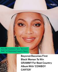 Beyonce wins grammy for country album