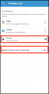 However, you can make your friends list private through the venmo app. Victory You Can Now Make Your Venmo Friends List Private Here S How Electronic Frontier Foundation