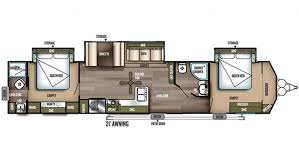 The front bedroom is designed for a good night's sleep, while the rear bedroom. Pin By Kelli Mclerran On I Wanna Go Camping Travel Trailer Floor Plans Rv Floor Plans Forest River Travel Trailer