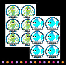 editable job chart sea animals