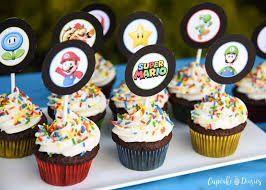 I made 2 cakes since this is a layered cake. Super Mario Bros Birthday Party With Free Printables