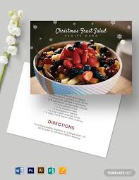 Professionally Designed Written Free Christmas Recipe Card Template Template Easily Download Edit Prin In 2020 Christmas Recipe Cards Christmas Food Recipe Cards