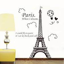 Eiffel tower paris smashed wall 3d decal removable graphic wall sticker h174. Diy Wall Sticker Paris Eiffel Tower Wall Sticker Decals Home Decor Pvc 20 X 28 Lovely Mural Art Vinyl Wallpaper For Room Decor Wall Stickers Aliexpress