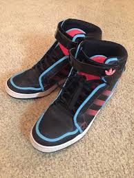 Black And Blue Men S Adidas Shoes Adidas Originals High Top Big Logo Mens Shoes Size 13 Black Blue Red Fashion Clothing Shoes Accessories Mensshoes Athletic Shoes Athletic Shoes High Tops