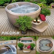 Lifesmart Retreat Plug N Play Oval Spa With Steps Backyard Outdoor Tub