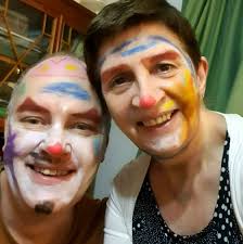 Somebody's been clowning around 1)12th December 1964 Spuggy, the clown at  Billy Smarts Christmas Circus, being treated by Knoble the chimp, assisted  by Daphne Murgatroyd,an assistant at Leeds General Infirmary. Comments can