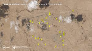 Satellite images show dozens of Iranian missiles struck near Israeli air  base : NPR