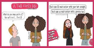 While curly hair is a more carefree look that may not be the best for a job interview. Female Artist Of The Week Interview With Tall N Curly The Cartoonist Who Stands Out Cheezcake Parenting Relationships Food Lifestyle