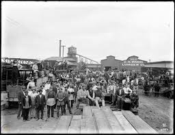 After nearly 75 years as competitors, economy lumber co. E K Wood Lumber Co Waterfront Yard Employees Oakland Ca 1910 Glass Negative 1800080836