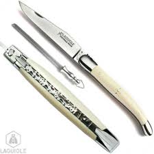 Collection Guilloche Manche Ivoire Veritable Laguiole Taille Taille Unique Folding Knives Laguiole Blade