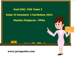 Soal Uas Pas K13 Kelas 6 Semester 1 Tema 3 Ppkn Juragan Les