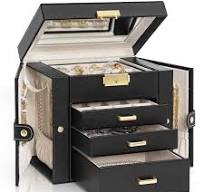 Amazon.com: AKOZLIN 4-Tier Jewelry Box Leather Jewelry ...